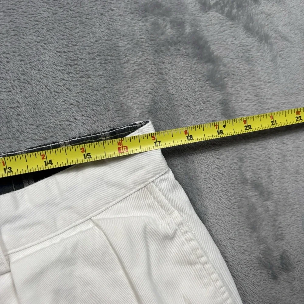 Polo Ralph Lauren Mens 34 White Pleated Classic Golf Shorts Preppy Old Money 90s